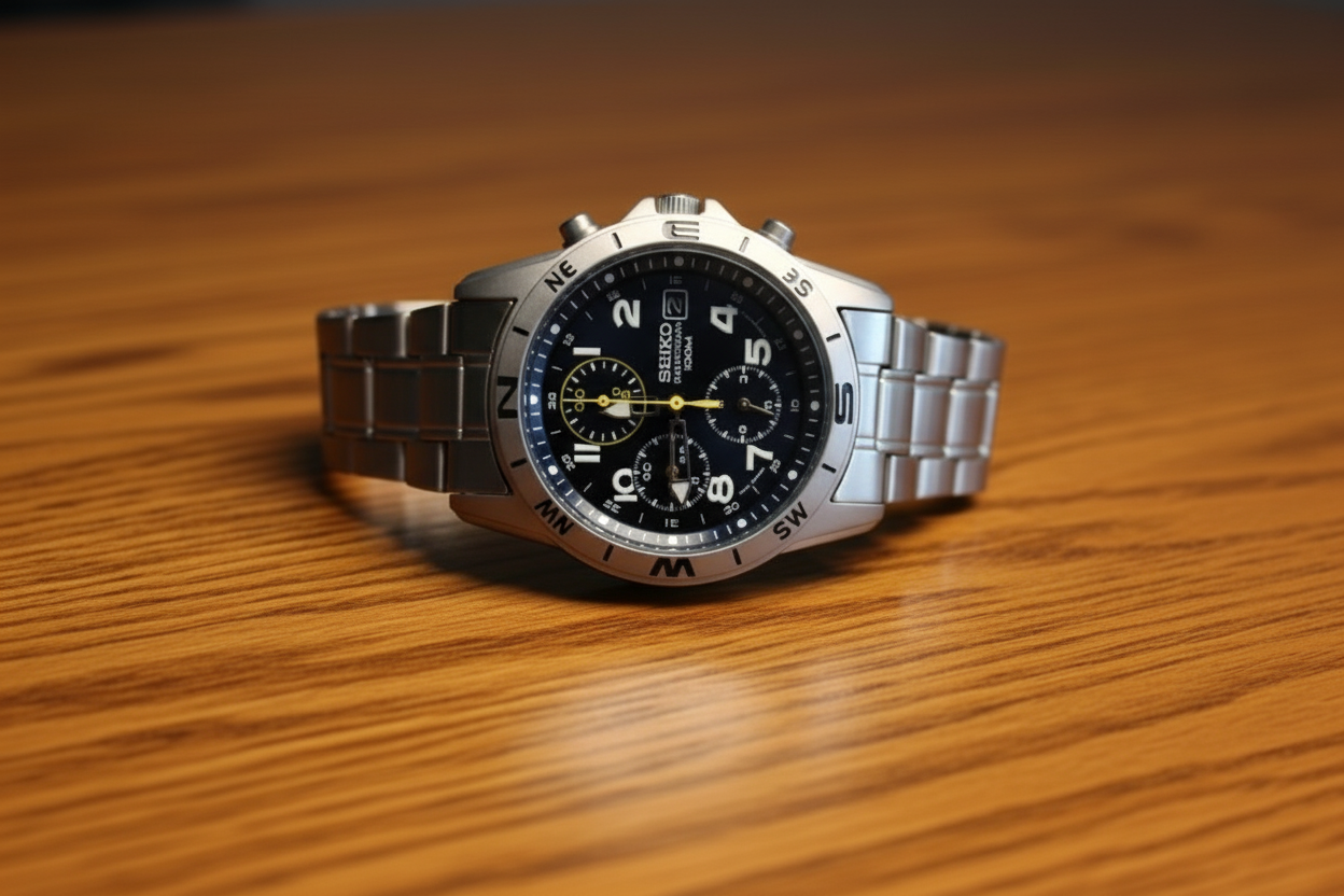 Seiko SND379P – Blue Dial Chronograph